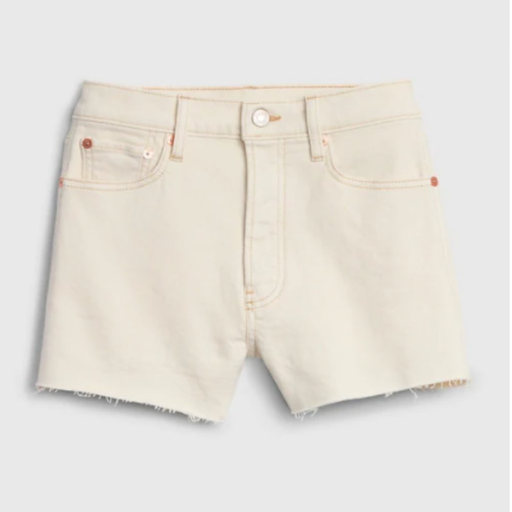 Gap Women High Rise Cheeky Shorts in Vintage White